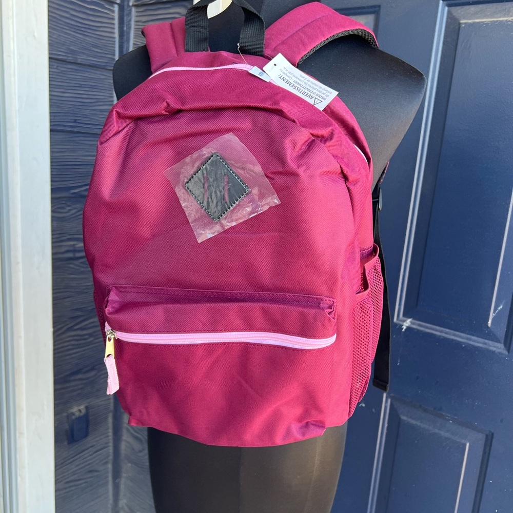 New Old Navy Burgundy Canvas Backpack